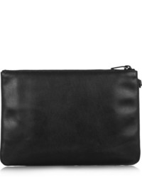 Pochette en cuir noire Saint Laurent