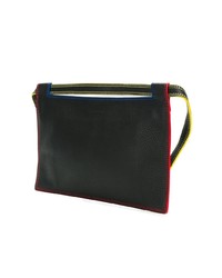 Pochette en cuir noire Elena Ghisellini