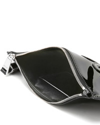 Pochette en cuir noire Moschino