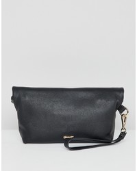 Pochette en cuir noire Paul Costelloe