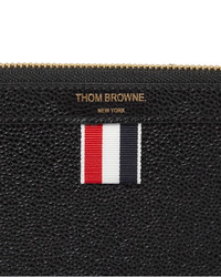 Pochette en cuir noire Thom Browne