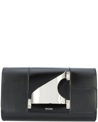 Pochette en cuir noire Perrin Paris