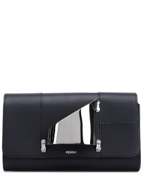 Pochette en cuir noire Perrin Paris