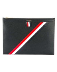 Pochette en cuir noire Thom Browne