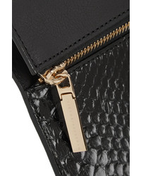 Pochette en cuir noire Victoria Beckham