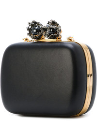 Pochette en cuir noire Alexander McQueen