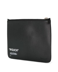 Pochette en cuir noire Off-White