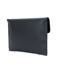 Pochette en cuir noire Alexander McQueen