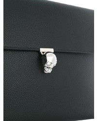 Pochette en cuir noire Alexander McQueen