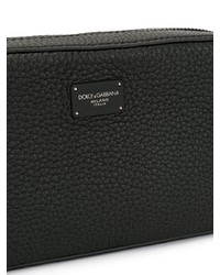 Pochette en cuir noire Dolce & Gabbana