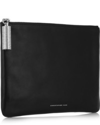 Pochette en cuir noire Christopher Kane