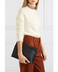 Pochette en cuir noire Loewe