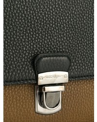 Pochette en cuir noire Salvatore Ferragamo