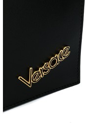 Pochette en cuir noire Versace