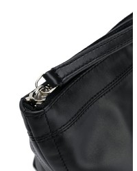 Pochette en cuir noire Paco Rabanne