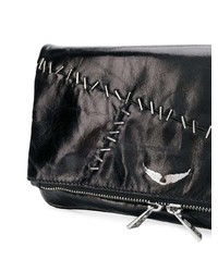 Pochette en cuir noire Zadig & Voltaire