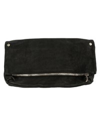 Pochette en cuir noire Guidi