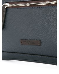 Pochette en cuir noire Cerruti 1881