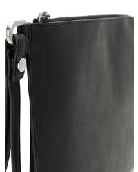 Pochette en cuir noire Rick Owens