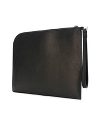 Pochette en cuir noire Rick Owens