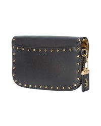 Pochette en cuir ornée noire Coach