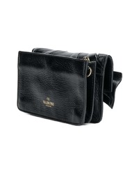 Pochette en cuir ornée noire Valentino