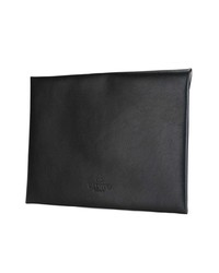 Pochette en cuir ornée noire Valentino