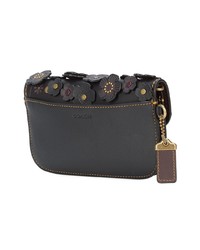 Pochette en cuir ornée noire Coach