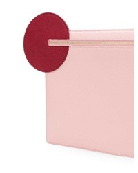 Pochette en cuir rose Roksanda