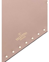 Pochette en cuir rose Valentino