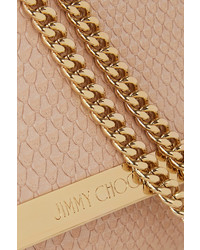 Pochette en cuir rose Jimmy Choo