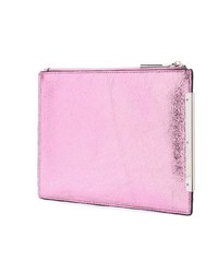 Pochette en cuir rose Christian Siriano