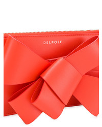 Pochette en cuir rouge DELPOZO