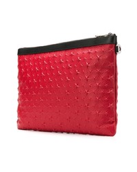 Pochette en cuir rouge Jimmy Choo