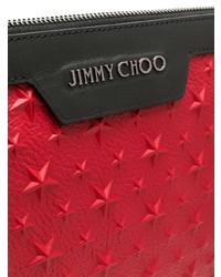 Pochette en cuir rouge Jimmy Choo