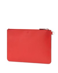 Pochette en cuir rouge Fendi