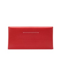 Pochette en cuir rouge MM6 MAISON MARGIELA