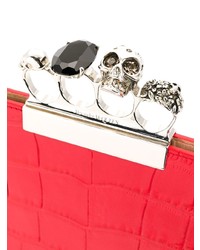 Pochette en cuir rouge Alexander McQueen