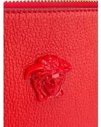 Pochette en cuir rouge Versace