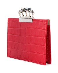 Pochette en cuir rouge Alexander McQueen