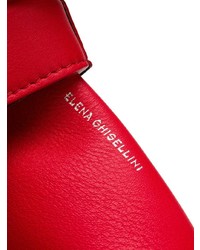 Pochette en cuir rouge Elena Ghisellini