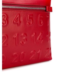 Pochette en cuir rouge Maison Margiela