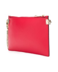 Pochette en cuir rouge Versace