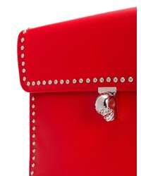 Pochette en cuir rouge Alexander McQueen