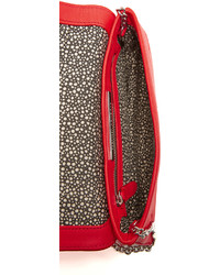 Pochette en cuir rouge Loeffler Randall