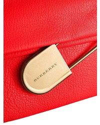 Pochette en cuir rouge Burberry