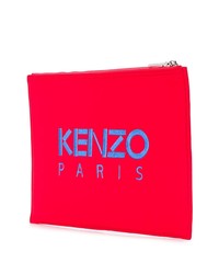 Pochette en cuir rouge Kenzo