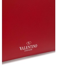 Pochette en cuir rouge Valentino