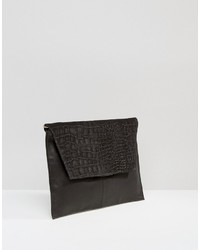 Pochette en daim noire Asos