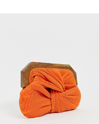 Pochette en daim orange Accessorize